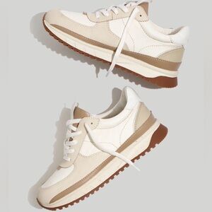 Madewell Kickoff Sneakers in Antique Cream size 8.5